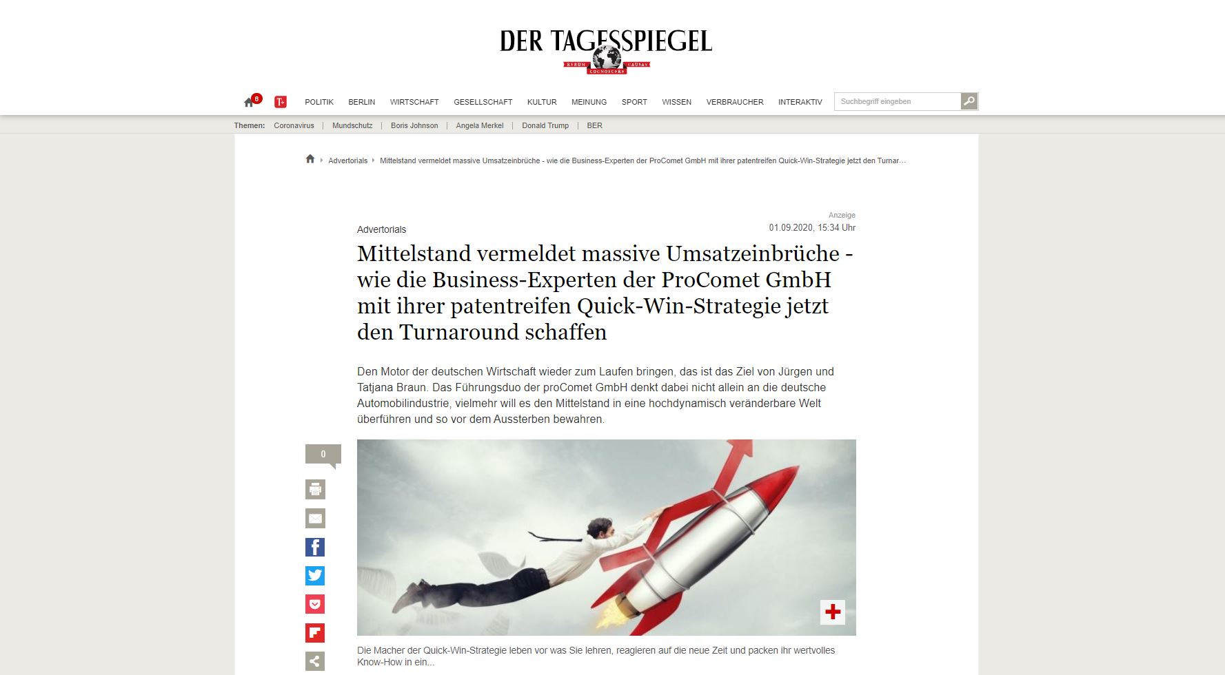Read more about the article Mittelstand und Umsatzeinbrüche